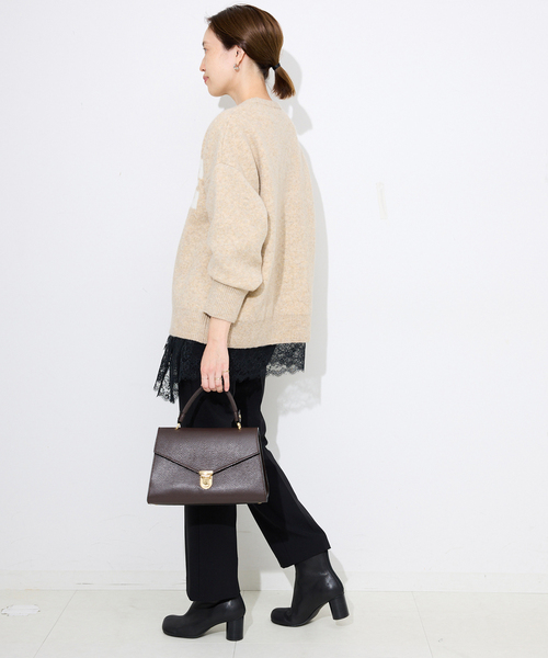 SLOBE IENA（スローブイエナ）の「CHARLOTTE ロゴニット（ニット/セーター・レディース・ベージュ/グレー/ブラック・FREE）」の20枚目の写真