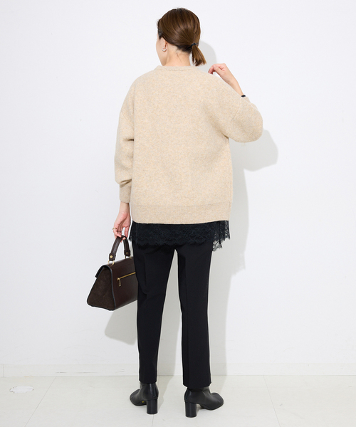 SLOBE IENA（スローブイエナ）の「CHARLOTTE ロゴニット（ニット/セーター・レディース・ベージュ/グレー/ブラック・FREE）」の21枚目の写真