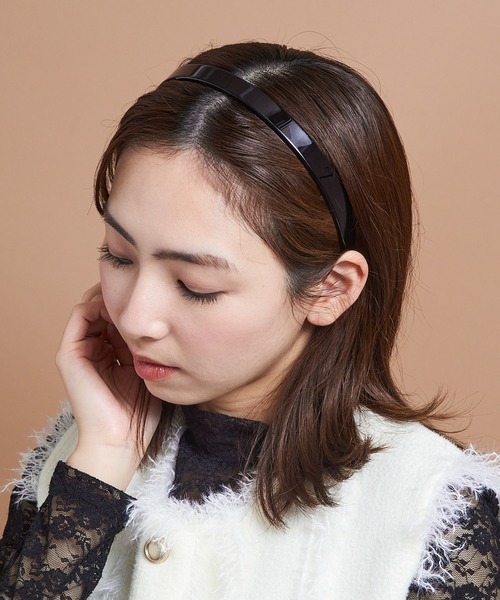 ALEXANDRE DE PARIS 花柄　カチューシャ カチューシャ (1 cm)｜ALEXANDRE DE PARIS（アレクサンドル ドゥ パリ）