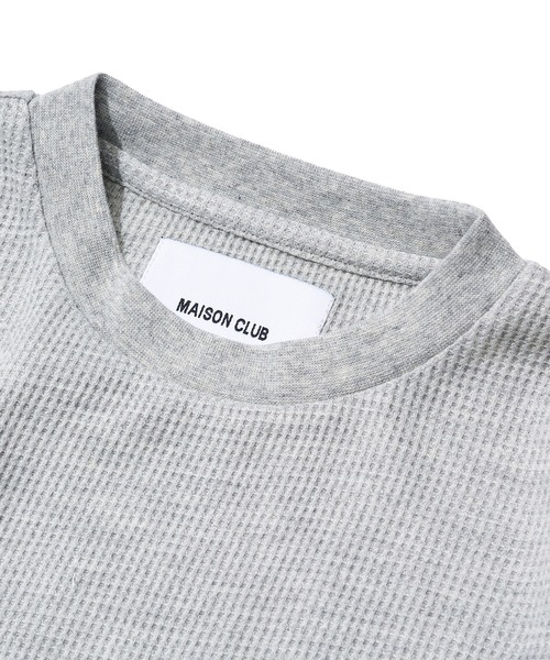 MAISON CLUB(メゾンクラブ)の「【MAISON CLUB】Thermal Crewneck Sweater Tee KKP/ サーマルクルーネックスウェット(スウェット・メンズ・ブラック/グレー/ホワイト・L/M)」の10枚目の写真