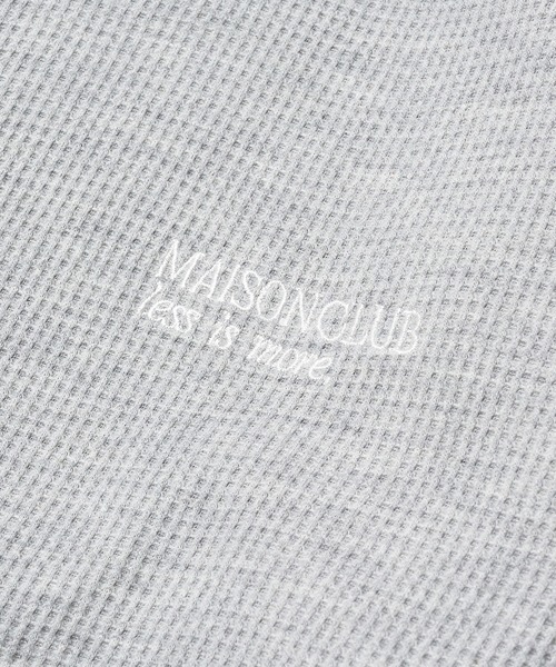 MAISON CLUB(メゾンクラブ)の「【MAISON CLUB】Thermal Crewneck Sweater Tee KKP/ サーマルクルーネックスウェット(スウェット・メンズ・ブラック/グレー/ホワイト・L/M)」の9枚目の写真