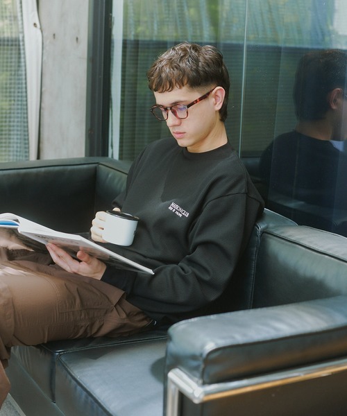 MAISON CLUB(メゾンクラブ)の「【MAISON CLUB】Thermal Crewneck Sweater Tee KKP/ サーマルクルーネックスウェット(スウェット・メンズ・ブラック/グレー/ホワイト・L/M)」の20枚目の写真