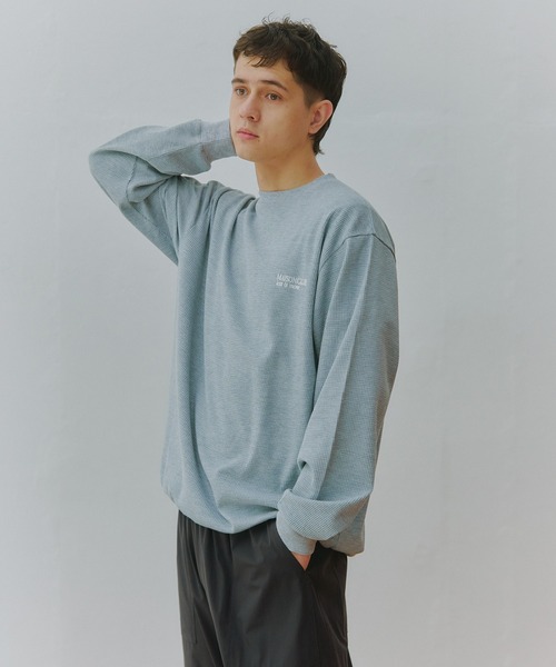 MAISON CLUB(メゾンクラブ)の「【MAISON CLUB】Thermal Crewneck Sweater Tee KKP/ サーマルクルーネックスウェット(スウェット・メンズ・ブラック/グレー/ホワイト・L/M)」の16枚目の写真