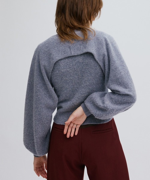 Ameri（アメリ）の「3WAY MINK TOUCH KNIT TOP（ニット/セーター・レディース・アイボリー/グレー/レッド・FREE）」の13枚目の写真