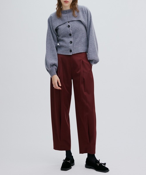 Ameri（アメリ）の「3WAY MINK TOUCH KNIT TOP（ニット/セーター・レディース・アイボリー/グレー/レッド・FREE）」の14枚目の写真
