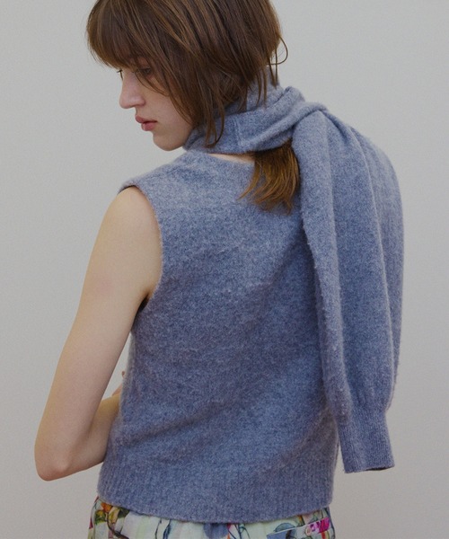 Ameri（アメリ）の「3WAY MINK TOUCH KNIT TOP（ニット/セーター・レディース・アイボリー/グレー/レッド・FREE）」の20枚目の写真