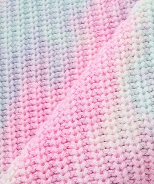 X-girl Stages（エックスガールステージス）の「【TBSドラマ フェイクマミー 着用アイテム】手染めタイダイニットプルオーバー（ニット/セーター・キッズ・ピンク/ライトブルー・110cm/130cm/90cm/100cm/140cm/120cm）」の8枚目の写真