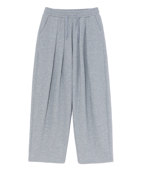 スリーピンタックワイドスウェットパンツ MP9PU987_MELANGE GREY