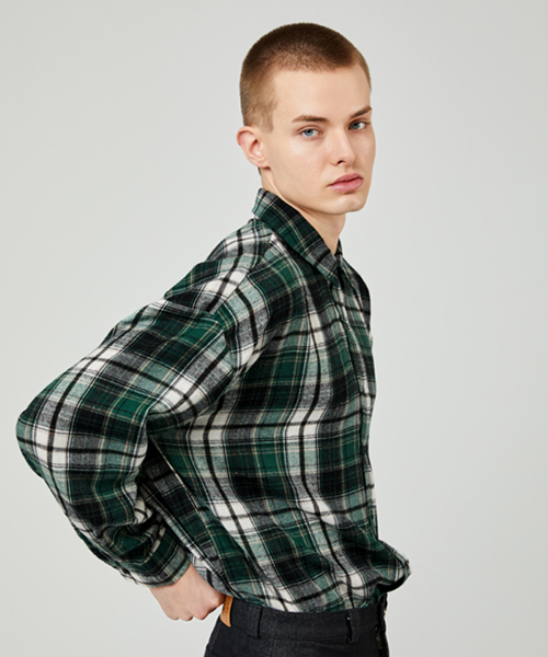 ease（イーズ）の「90S CHECK SHIRTS [OVERSIZE FIT]_GREEN（シャツ/ブラウス・メンズ・その他・MEDIUM/LARGE）」の2枚目の写真
