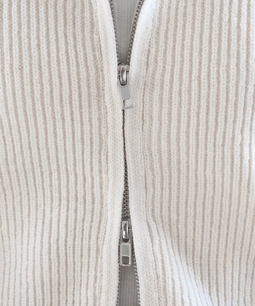 tiptop（ティップトップ）の「プレート付きダブルジップニットパーカー（パーカー・レディース・アイボリー/グレー/チャコールグレー・FREE）」の14枚目の写真