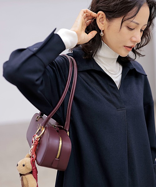 CHRISTIAN VILLA(クリスチャンヴィラ)の「ショルダーボストンBAG【クリスチャンヴィラ/CHRISTIAN VILLA】(ボストンバッグ・レディース・ブラウン/ボルドー・フリー)」の3枚目の写真