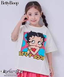 【Betty Boop(TM)/ベティー ブープ(TM)】別注プリントリンガーTee