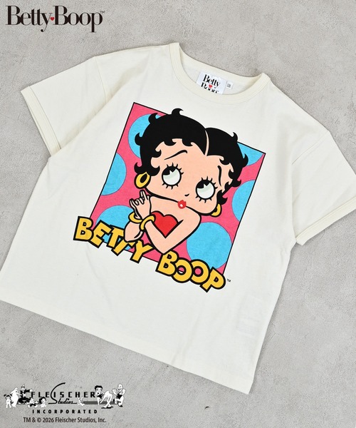 MARKEY'S(マーキーズ)の「【Betty Boop(TM)/ベティー ブープ(TM)】別注プリントリンガーTee(Tシャツ/カットソー・キッズ・チャコール/ピンク/オフホワイト・80/90/95/100/110/120/130/140/150)」の13枚目の写真