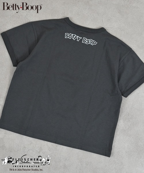 MARKEY'S(マーキーズ)の「【Betty Boop(TM)/ベティー ブープ(TM)】別注プリントリンガーTee(Tシャツ/カットソー・キッズ・チャコール/ピンク/オフホワイト・80/90/95/100/110/120/130/140/150)」の15枚目の写真