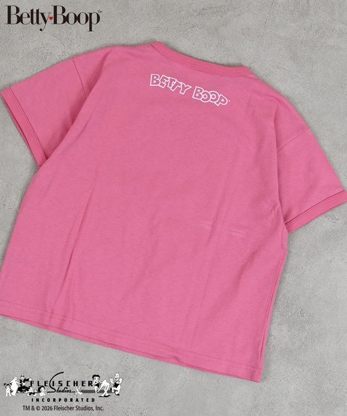MARKEY'S(マーキーズ)の「【Betty Boop(TM)/ベティー ブープ(TM)】別注プリントリンガーTee(Tシャツ/カットソー・キッズ・チャコール/ピンク/オフホワイト・80/90/95/100/110/120/130/140/150)」の16枚目の写真