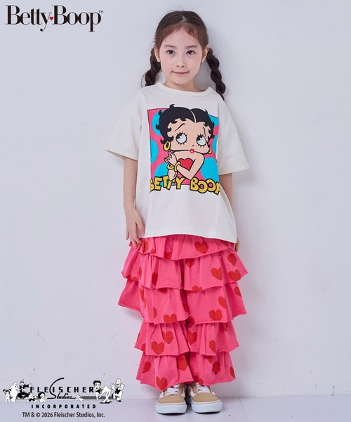 MARKEY'S(マーキーズ)の「【Betty Boop(TM)/ベティー ブープ(TM)】別注プリントリンガーTee(Tシャツ/カットソー・キッズ・チャコール/ピンク/オフホワイト・80/90/95/100/110/120/130/140/150)」の8枚目の写真
