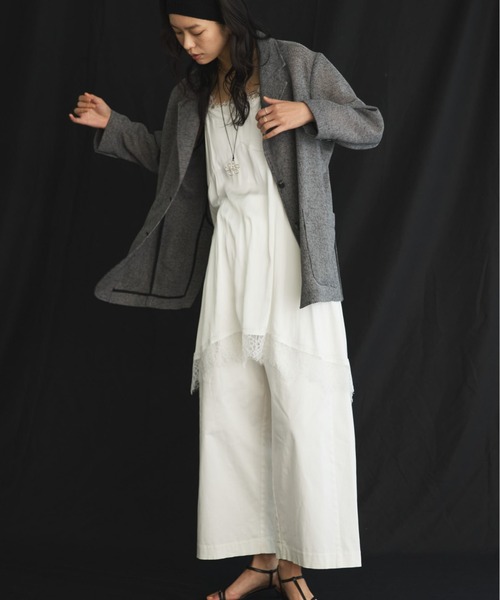 Doux archives（ドゥアルシーヴ）の「【展示会人気NO.1！】カラミツイードメッシュジャケット（テーラードジャケット・レディース・ベージュ/ブラック/ブラウン・FREE）」の6枚目の写真