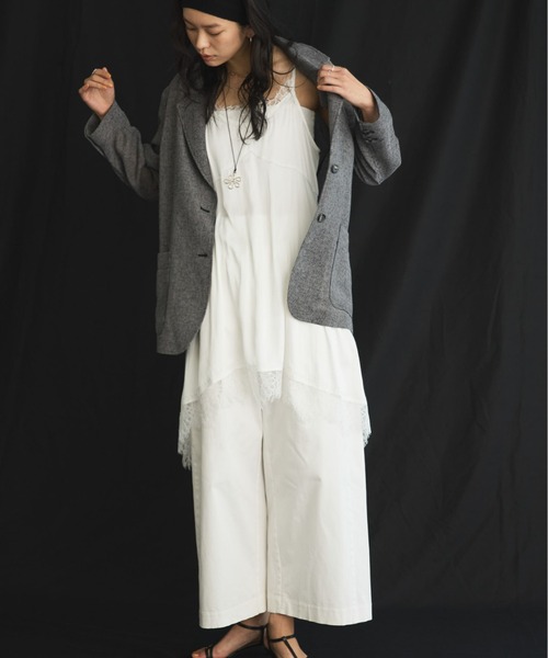 Doux archives（ドゥアルシーヴ）の「【展示会人気NO.1！】カラミツイードメッシュジャケット（テーラードジャケット・レディース・ベージュ/ブラック/ブラウン・FREE）」の7枚目の写真