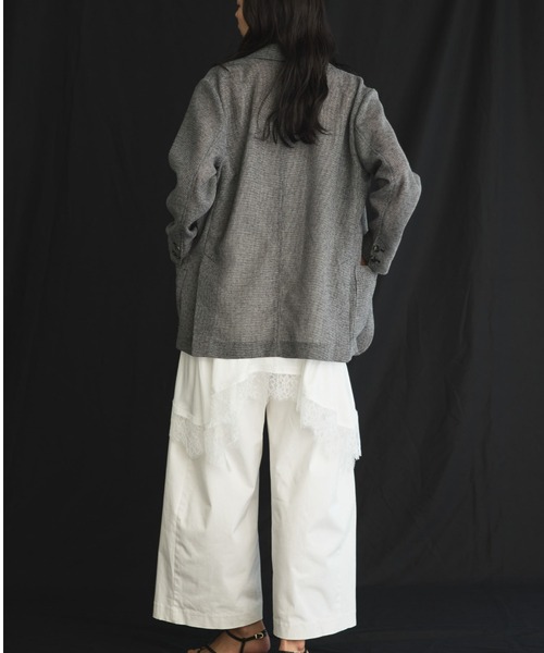 Doux archives（ドゥアルシーヴ）の「【展示会人気NO.1！】カラミツイードメッシュジャケット（テーラードジャケット・レディース・ベージュ/ブラック/ブラウン・FREE）」の13枚目の写真