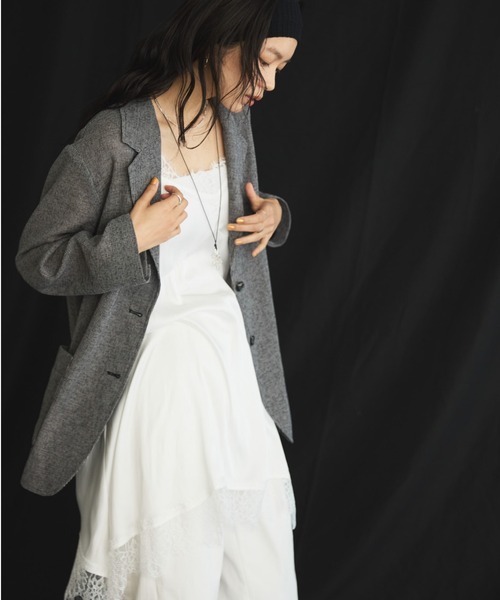 Doux archives（ドゥアルシーヴ）の「【展示会人気NO.1！】カラミツイードメッシュジャケット（テーラードジャケット・レディース・ベージュ/ブラック/ブラウン・FREE）」の20枚目の写真