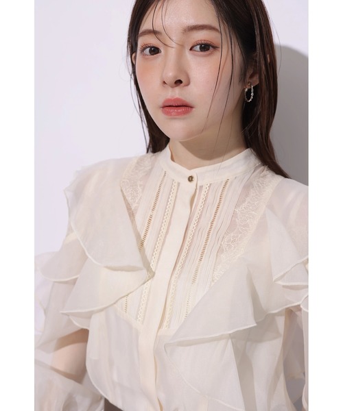 Rirandture(リランドチュール)の「レースラッフルエアリーブラウス(シャツ/ブラウス・レディース・オフホワイト・2)」の13枚目の写真