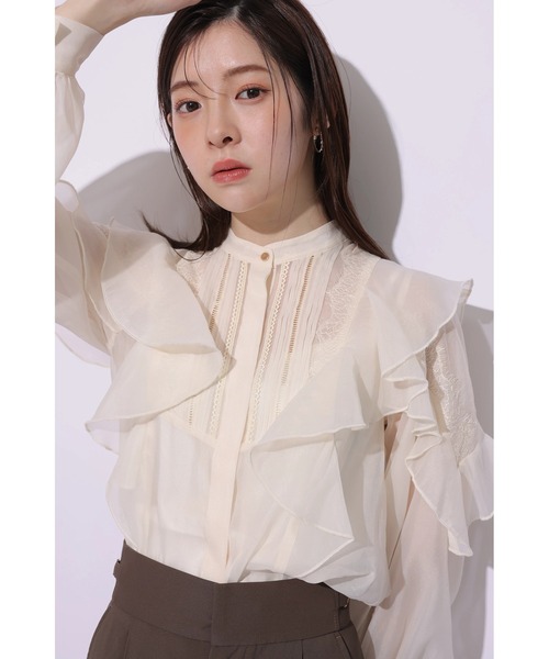 Rirandture(リランドチュール)の「レースラッフルエアリーブラウス(シャツ/ブラウス・レディース・オフホワイト・2)」の14枚目の写真