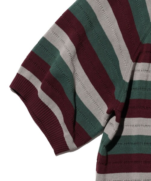 BEAMS PLUS(ビームスプラス)の「Knit Tee Stripe(Tシャツ/カットソー・メンズ・グレー/オリーブ/ラベンダー・X-LARGE/MEDIUM/SMALL/LARGE)」の11枚目の写真