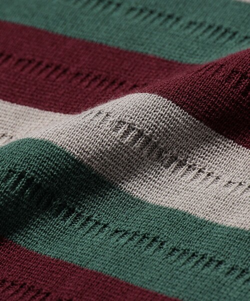 BEAMS PLUS(ビームスプラス)の「Knit Tee Stripe(Tシャツ/カットソー・メンズ・グレー/オリーブ/ラベンダー・X-LARGE/MEDIUM/SMALL/LARGE)」の13枚目の写真