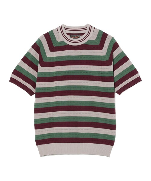 BEAMS PLUS(ビームスプラス)の「Knit Tee Stripe(Tシャツ/カットソー・メンズ・グレー/オリーブ/ラベンダー・X-LARGE/MEDIUM/SMALL/LARGE)」の15枚目の写真