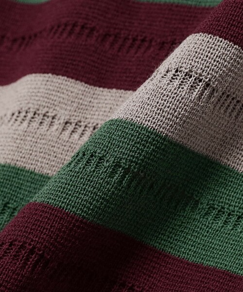 BEAMS PLUS(ビームスプラス)の「Knit Tee Stripe(Tシャツ/カットソー・メンズ・グレー/オリーブ/ラベンダー・X-LARGE/MEDIUM/SMALL/LARGE)」の17枚目の写真