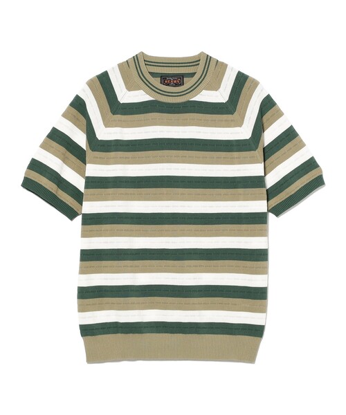 BEAMS PLUS(ビームスプラス)の「Knit Tee Stripe(Tシャツ/カットソー・メンズ・グレー/オリーブ/ラベンダー・X-LARGE/MEDIUM/SMALL/LARGE)」の18枚目の写真