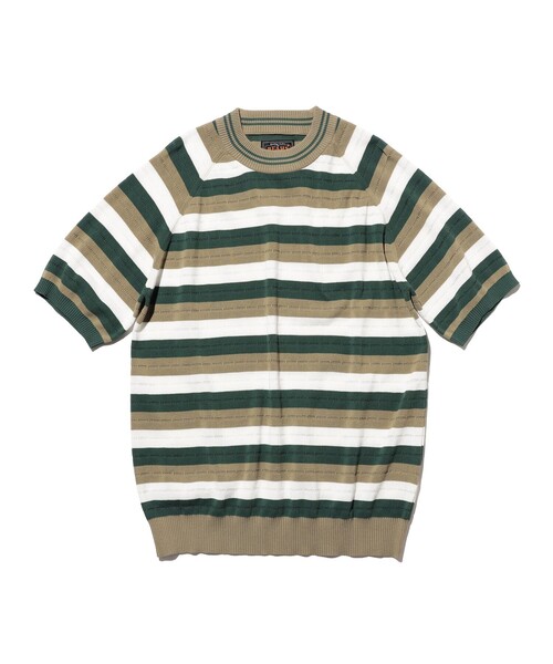 BEAMS PLUS(ビームスプラス)の「Knit Tee Stripe(Tシャツ/カットソー・メンズ・グレー/オリーブ/ラベンダー・X-LARGE/MEDIUM/SMALL/LARGE)」の21枚目の写真