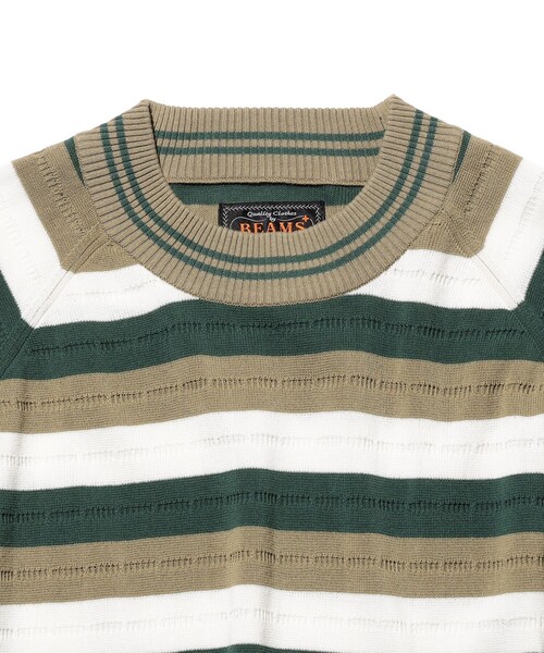 BEAMS PLUS(ビームスプラス)の「Knit Tee Stripe(Tシャツ/カットソー・メンズ・グレー/オリーブ/ラベンダー・X-LARGE/MEDIUM/SMALL/LARGE)」の22枚目の写真