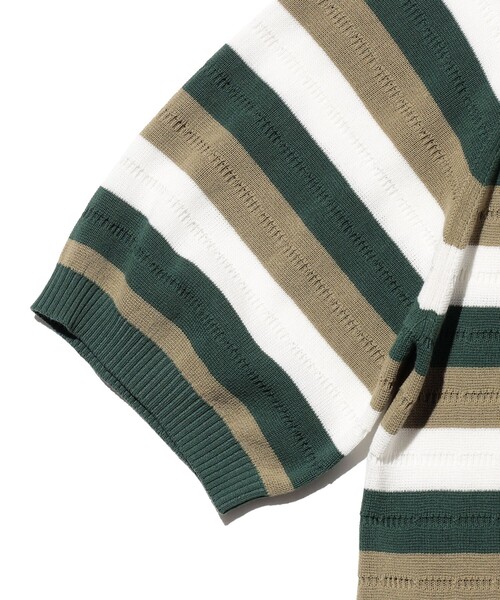 BEAMS PLUS(ビームスプラス)の「Knit Tee Stripe(Tシャツ/カットソー・メンズ・グレー/オリーブ/ラベンダー・X-LARGE/MEDIUM/SMALL/LARGE)」の19枚目の写真