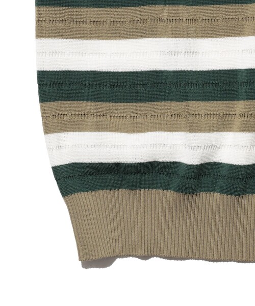 BEAMS PLUS(ビームスプラス)の「Knit Tee Stripe(Tシャツ/カットソー・メンズ・グレー/オリーブ/ラベンダー・X-LARGE/MEDIUM/SMALL/LARGE)」の20枚目の写真