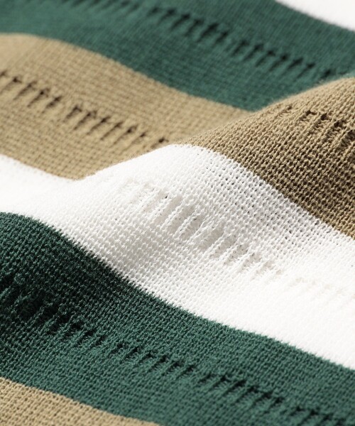 BEAMS PLUS(ビームスプラス)の「Knit Tee Stripe(Tシャツ/カットソー・メンズ・グレー/オリーブ/ラベンダー・X-LARGE/MEDIUM/SMALL/LARGE)」の21枚目の写真