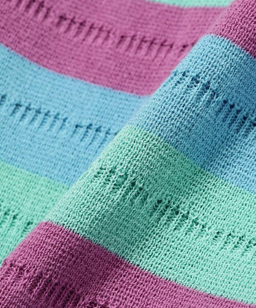BEAMS PLUS(ビームスプラス)の「Knit Tee Stripe(Tシャツ/カットソー・メンズ・グレー/オリーブ/ラベンダー・X-LARGE/MEDIUM/SMALL/LARGE)」の7枚目の写真