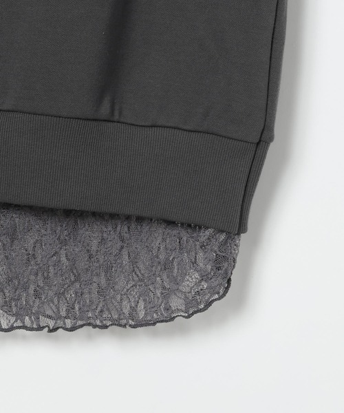 LEPSIM（レプシィム）の「ワンショルレイヤードライクチュニック　632567（Tシャツ/カットソー・レディース・チャコールグレー/ブラック/ライトグレー・FREE）」の8枚目の写真