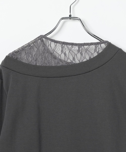 LEPSIM（レプシィム）の「ワンショルレイヤードライクチュニック　632567（Tシャツ/カットソー・レディース・チャコールグレー/ブラック/ライトグレー・FREE）」の10枚目の写真