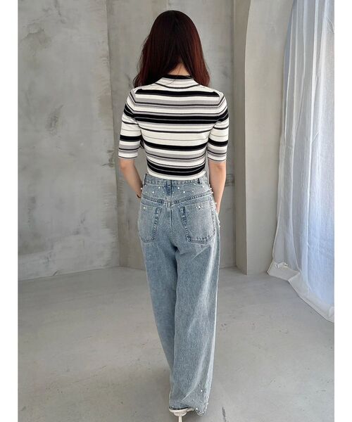 MERCURYDUO（マーキュリーデュオ）の「パールデニムパンツ（デニムパンツ・レディース・ブルー/ライトブルー・SMALL/MEDIUM）」の15枚目の写真