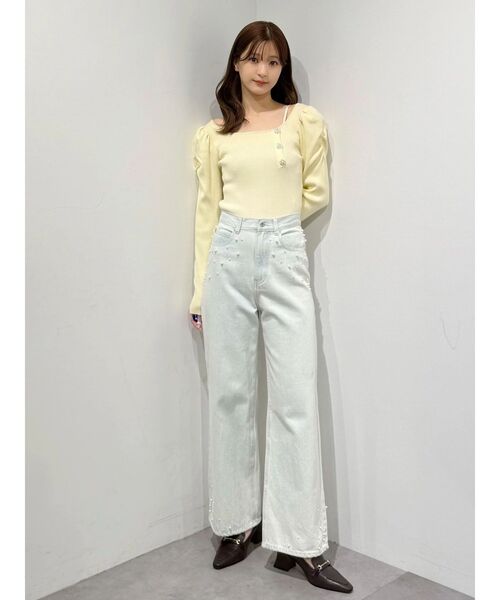 MERCURYDUO（マーキュリーデュオ）の「パールデニムパンツ（デニムパンツ・レディース・ブルー/ライトブルー・SMALL/MEDIUM）」の17枚目の写真