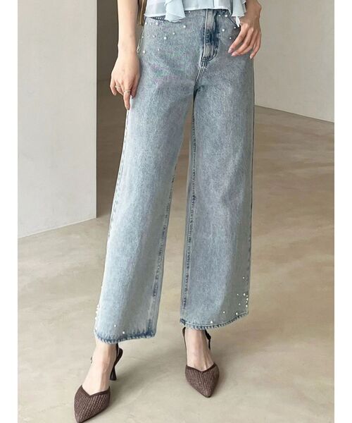 MERCURYDUO（マーキュリーデュオ）の「パールデニムパンツ（デニムパンツ・レディース・ブルー/ライトブルー/ピンク・SMALL/MEDIUM）」の18枚目の写真