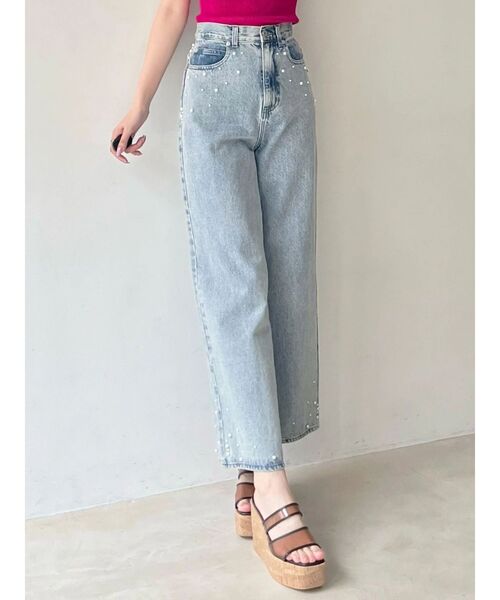 MERCURYDUO（マーキュリーデュオ）の「パールデニムパンツ（デニムパンツ・レディース・ブルー/ライトブルー/ピンク・SMALL/MEDIUM）」の21枚目の写真