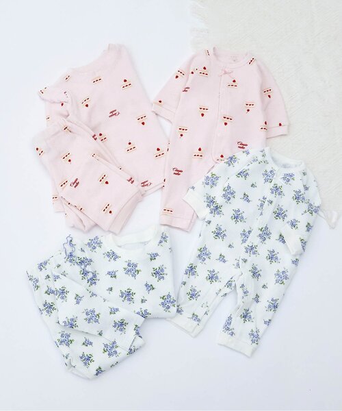 apres les cours（アプレレクール）の「ワッフルカバーオール（ロンパース・キッズ・ピンク/その他3/サックスブルー/アイボリー・80/70/60）」の6枚目の写真