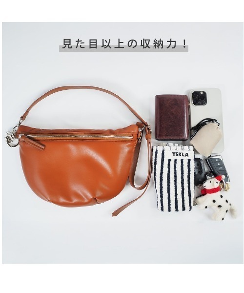 R-ISM（リズム）の「【キーチャーム付き】ポケットショルダーバッグ（ショルダーバッグ・レディース・ブラック/オフホワイト/ブラウン・FREE）」の11枚目の写真