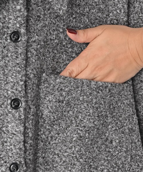 STYLE DELI(スタイルデリ)の「【BLK001】ループツイードビックカフスシャツ(シャツ/ブラウス・レディース・グレー/イエロー・FREE)」の22枚目の写真