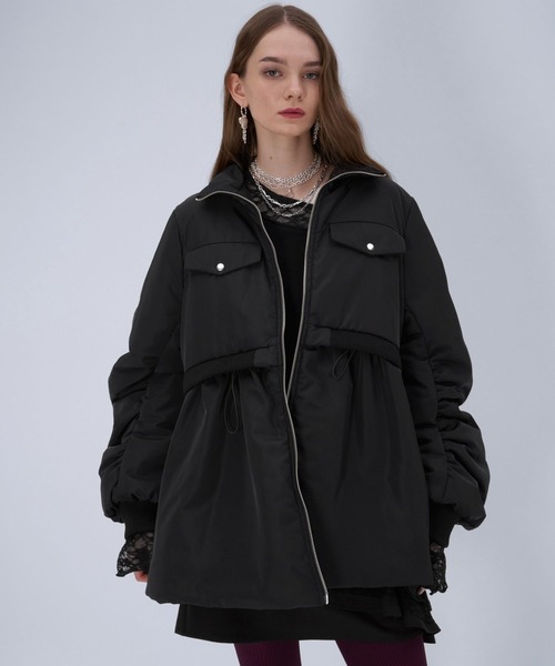 HARE(ハレ)の「MA-1ライクペプラムブルゾン(HARE)(ブルゾン・レディース・ブラック/グレー・FREE)」の10枚目の写真