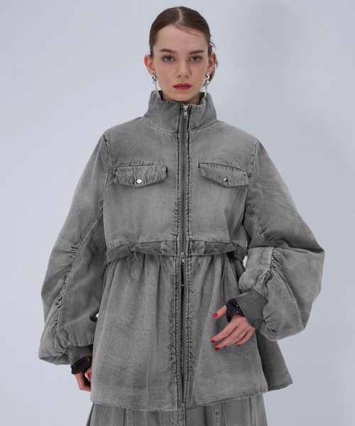 HARE(ハレ)の「MA-1ライクペプラムブルゾン(HARE)(ブルゾン・レディース・ブラック/グレー・FREE)」の16枚目の写真