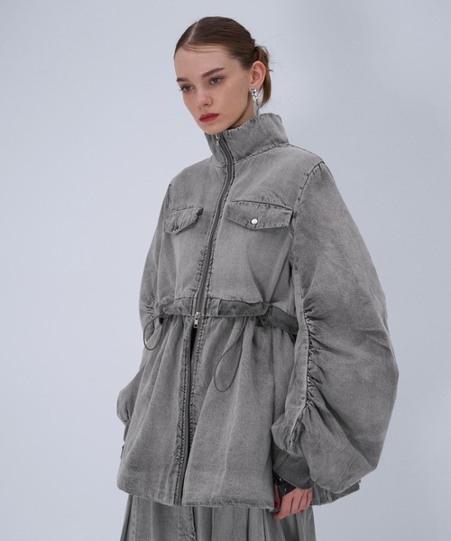 HARE(ハレ)の「MA-1ライクペプラムブルゾン(HARE)(ブルゾン・レディース・ブラック/グレー・FREE)」の18枚目の写真