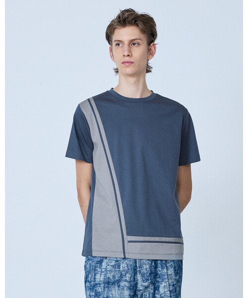 5351 POUR LES HOMMES（ゴーサンゴーイチプールオム）の「【L-Line】半袖 Tシャツ（Tシャツ/カットソー・メンズ・グレイッシュブルー/ホワイト/ブラック・50/48/46/44）」の16枚目の写真